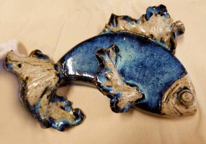 Deep Blue Swimmer - Ceramic Fish